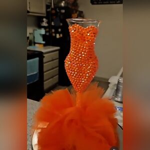 Orange Flame Sassy Glass